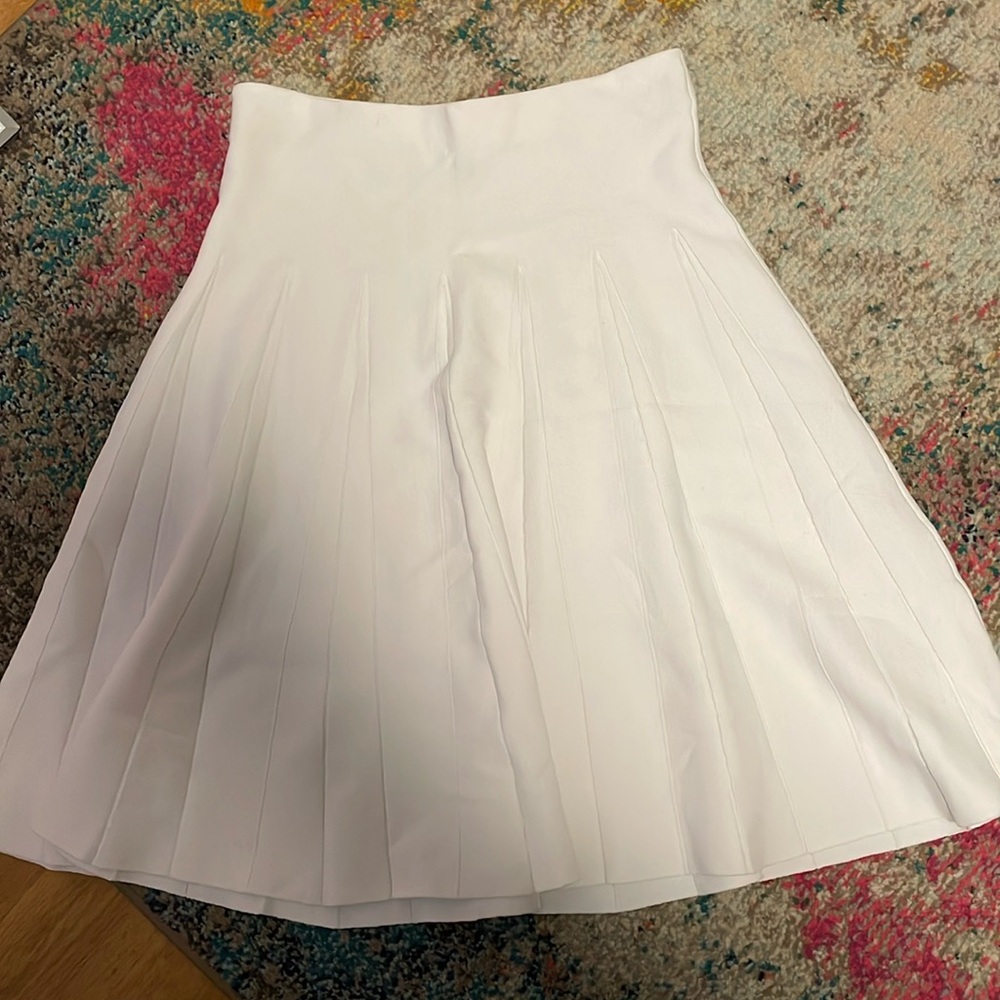 Blank NYC White Pleated Circle Skirt